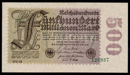 P110e Ro109f 500 Million Mark 01-09-1923. AUNC ,1 Plis De Liasse - 500 Miljoen Mark