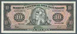 P-114b 10 Sucres  20.4.1983) - UNC Série LK N° 02554876 - Equateur