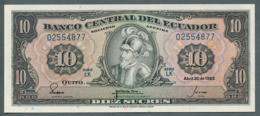 P-114b 10 Sucres  20.4.1983) - UNC Série LK N° 02554877 - Ecuador