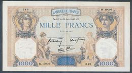 1000 Francs 20/06/1940 SPL- !!! - 1 000 F 1927-1940 ''Cérès Et Mercure''