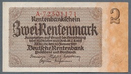 P174b Ro167b DEU-223b 2 Rentenmark 1937 UNC NEUF! - 2 Rentenmark