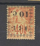 NOUVELLE CALEDONIE - 1891-92 - N°Yv. 13a - Type Alphée 10c Sur 40c Rouge - Surch. Renversée - Neuf * / MH VF - Unused Stamps