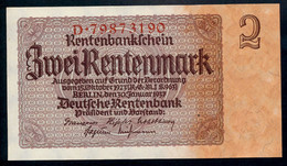 P174b Ro167b DEU-223b 2 Rentenmark 1937 UNC NEUF! - 2 Rentenmark