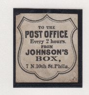 Verenigde Staten Scott-cat. Local Stamps Johnson's Box Philadelphia - Postes Locales