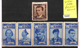 76469 -  SPAIN -  STAMPS -  LOT Of 6 PATRIOTIC Stamps VIÑETAS - Autres & Non Classés