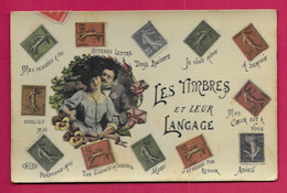 CPA Timbres - Les Timbres Et Leur Langage - Stamps (pictures)
