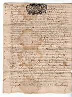 VP19.312 - Cachet De Généralité De LA ROCHELLE - Acte De 1714 -  SAINT JEAN D'ANGELY Et Autres ...... - Seals Of Generality