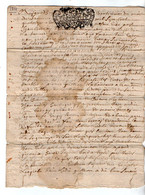 VP19.312 - Cachet De Généralité De LA ROCHELLE - Acte De 1714 -  SAINT JEAN D'ANGELY Et Autres ...... - Cachets Généralité