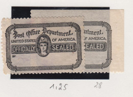 Verenigde Staten Scott-cat. Post Office Seals 28:  2 Zegels Verschillende Tanding - Servizio