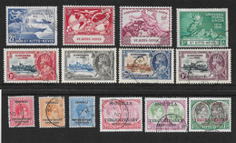 ST KITTS - NEVIS 1935 SILVER JUBILEE, 1949 UPU AND 1950 TERCENTENARY SETS FINE USED Cat £32 - St.Christopher-Nevis-Anguilla (...-1980)
