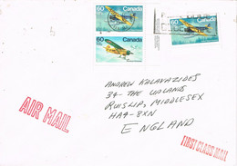 43947. Carta Aerea VANCOUVER (Canada) 1988.  Aviones To England - Lettres & Documents