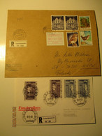 LUXEMBOURG TWO REGISTERED COVERS TO GERMANY AND FINLAND  , 4-11 - Briefe U. Dokumente