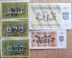 008 - LOT De 5 BILLETS LITUANIE - TTB à NEUF - Lithuania