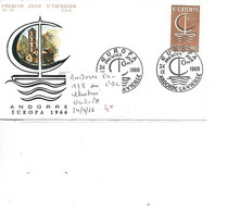 ANDORRE FRANCAIS N° 178 SUR FDC ILLUSTREE 24.9.1966 EUROPA - Lettres & Documents