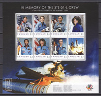 St Vincent Grenadines (Canouan) - MNH Sheet SPACESHUTTLE CHALLENGER DISASTER 1986 - North  America