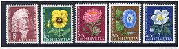 SWITZERLAND 1958 Pro Juventute Set MNH / **.  Michel 663-67 - Unused Stamps