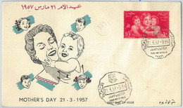 71091 - EGYPT - POSTAL HISTORY - FDC COVER - 1957, Mothers' Day, Children - Moederdag