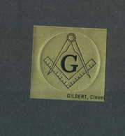 Freemasonry Seal / Label  Self Adhesive Masonic Compass Cinderella - Vrijmetselarij