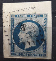 Empire No 14 B Obl Pc 98 De APREMONT , Ardennes Indice 9, Sur Fragment TB - 1853-1860 Napoleone III