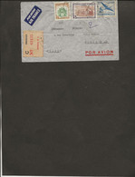 URUGUAY - LETTRE RECOMMANDEE AFFRANCHIE 627-628 + PA N°129 -ANNEE 1958 - Uruguay