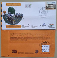 India 2021 Motorcycle Carried Panaji To Velha Carried Unusual Transport Cycle Bike Special Cover  (**) Inde Indien - Lettres & Documents