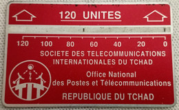 TELECARTE PHONECARD REPUBLIQUE DU TCHAD - ONPT - 120 Unités (Rouge) - V° N° 611C.... - EC - Tsjaad