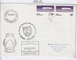 Ross Dependency 1982 Vanda Station Signature Leader Base Ca Scott Base 28 DEC 82 (CB177C) - Storia Postale