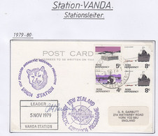 Ross Dependency 1979 Vanda Station Signature Leader Base Ca Scott Base 9 NO 79 (CB178) - Storia Postale