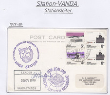 Ross Dependency 1979 Vanda Station Signature Leader Base Ca Scott Base 9 NO 79 (CB178) - Lettres & Documents