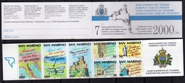 REPUBBLICA DI SAN MARINO 1990 LIBRETTO ANNO EUROPEO DEL TURISMO BOOKLET EUROPEAN TOURISM YEAR NUOVO UNUSED MNH - Cuadernillos