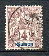 Col24 Colonies Réunion N° 34 Oblitéré Cote 2,75€ - Used Stamps