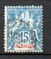 Col24 Colonies Réunion N° 37 Oblitéré Cote 4,50€ - Used Stamps