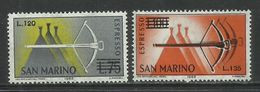 REPUBBLICA DI SAN MARINO 1965 ESPRESSI BALESTRA SPECIAL DELIVERY SERIE COMPLETA COMPLETE SET MNH - Express Letter Stamps