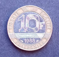 Pièce 10 Francs RF, Génie De La Bastille 1988 - 10 Francs