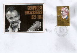 Georges Brassens  (FRANCE)  Sur Lettre Illustrée - Chanteurs