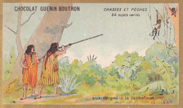 Chromo CHOCOLAT GUERIN BOUTRON - Chasses Et Pêches Aux Singes - Guerin Boutron