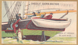 Chromo CHOCOLAT GUERIN BOUTRON - Chasses Et Pêches Au Requin - Guerin Boutron