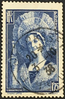 YT 388 (°) Obl 1938, Champenoise 1f75 Outremer (côte 4,6 Euros) France – Amscol3 - Usati