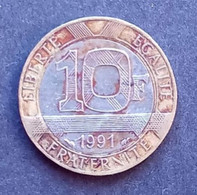 Pièce 10 Francs RF, Génie De La Bastille 1991 - 10 Francs