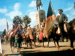 BRASIL  PORTO   ALEGRE DESFILE SFILATA CAVALLO  GAUCHO  Y MONUMENTO BENTO GONCALVES  S1975 IO5963 - Porto Alegre