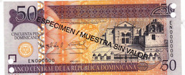 Dominican Republic 50 Pesos 2011 SPECIMEN UNC P-180s "free Shipping Via Registered Air Mail" - Dominicana