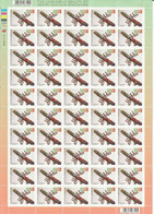 South Africa RSA - 2010 (2016) - Beadwork Aeroplane 50c - Complete Sheet - Ongebruikt