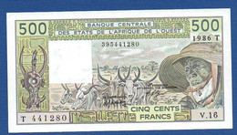 WEST AFRICAN STATES - TOGO - P.806Ti – 500 FRANCS 1986 UNC-, Serie V.16 T 441280 - États D'Afrique De L'Ouest