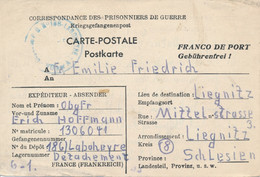 CP FRANCHISE DEPOT N° 186 LABOUHEYRE LANDES CARTE PRISONNIER GUERRE ALLEMAND POW KRIEGSGEFANGENENPOST CENSURE - WW II