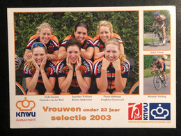 Knwu - Selectie -23 - Team  - 2003 - Carte / Card - Cyclists - Cyclisme - Ciclismo -wielrennen - Wielrennen