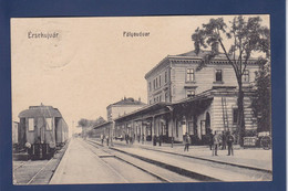 CPA Serbie Ersekujvar Gare Chemin De Fer Train Station Circulé - Servië