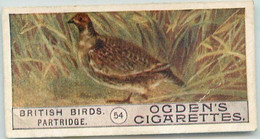 CARTE CIGARETTES  OGDEN'S - BRITISH BIRDS - OISEAUX - " PARTRIDGE " - TRES BON ETAT - Ogden's