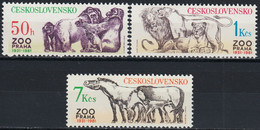 Czechoslovakia 1981 MiNr. 2635 - 2637  Tschechoslowakei  Amimals Mammals  Prague Zoo 3v MNH**  5.00 € - Gorilla's