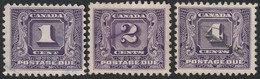 Canada 1930 Sc J6-8 Mi P6-8 Yt Taxe 6-8 Postage Due Partial Set Used - Impuestos