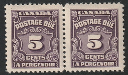 Canada 1948 Sc J18 Mi P19 Yt Taxe 18 Postage Due Pair MNH** - Strafport
